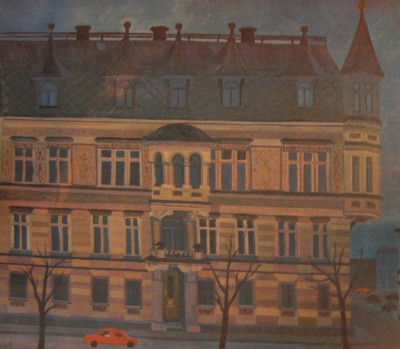 Mona Söderbergs Akvarell av Nygatan 3