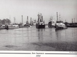 Inre hamnen i Gävle 1954