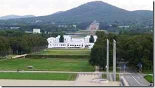 Canberra. The old Parliament viewed from the new one