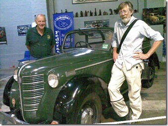 Maffra, with Peter Quennell and his Opel Olympia cabriolet 1937