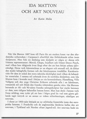 Ida_Matton och Art Nouveau