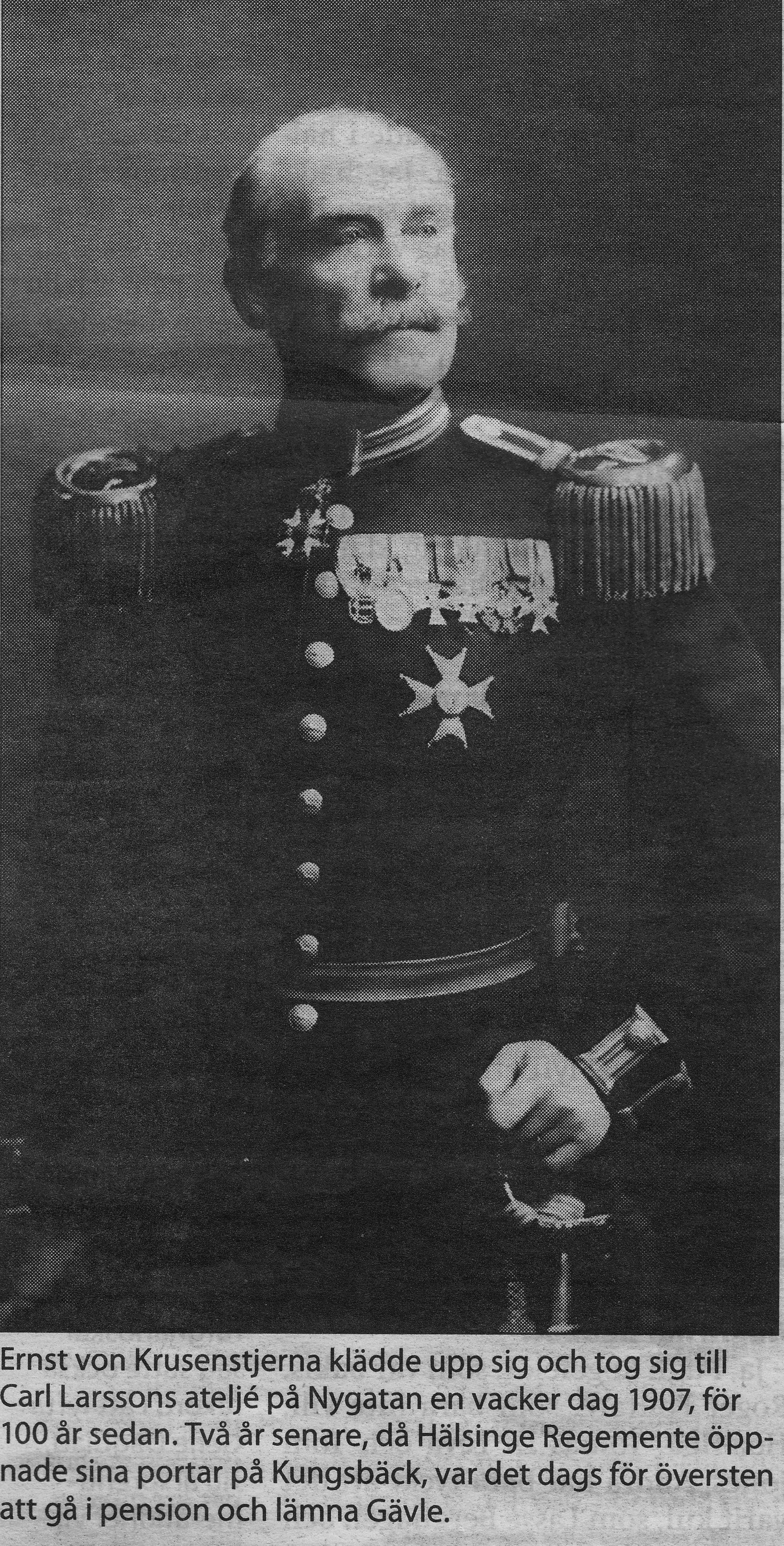 Överste Ernst von Krusenstjerna år 1907
