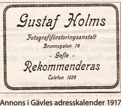 Gustaf Holms annons