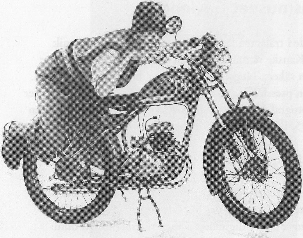 Reklambild för Gefle Velocipedfabrik och deras märke Frej 1950