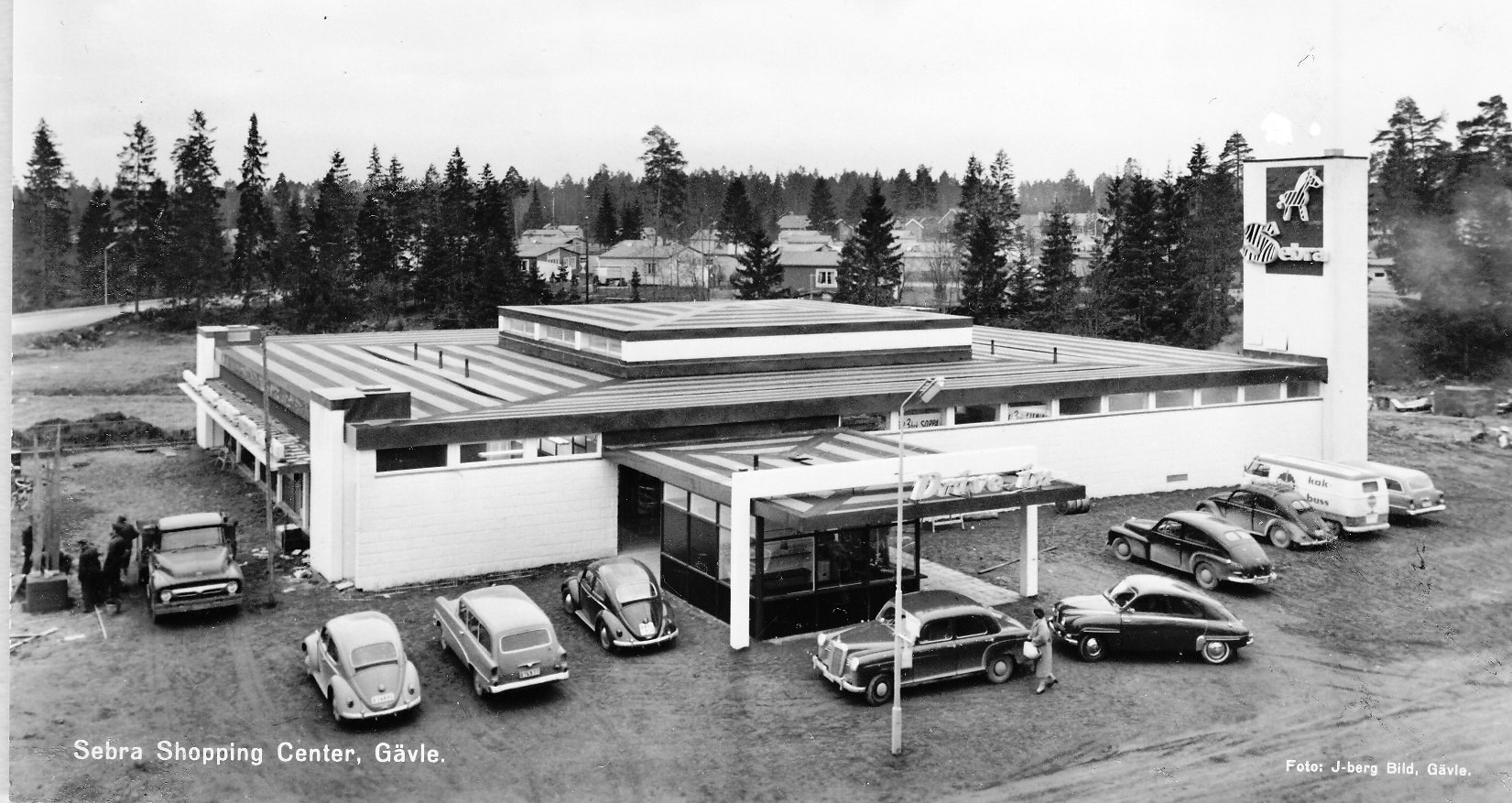 Sebra shopping i Gävle på 60-talet