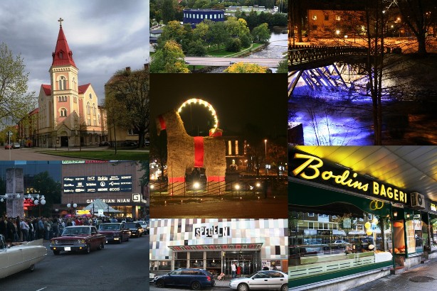 Ett bildcollage från Gävle - som en gång i tiden. var Norrlands huvudstad